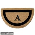 Heavy Duty Coir Monogrammed Black Frame Door Mat