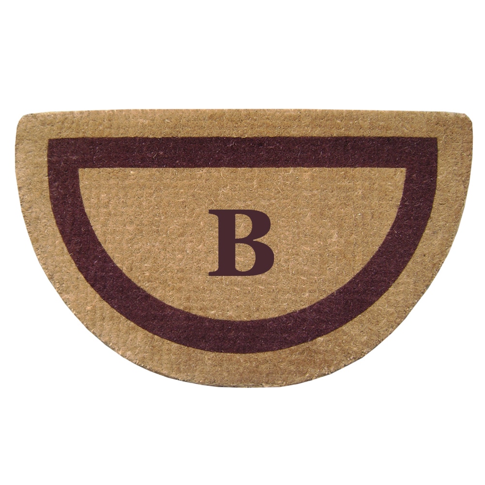 Heavy Duty Coir Monogrammed Brown Door Mat