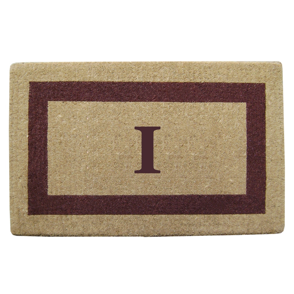 Heavy Duty Coir Monogrammed Brown Frame Door Mat