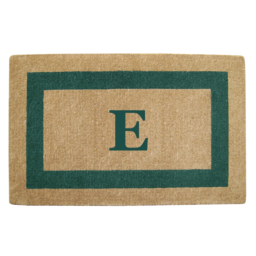 Heavy Duty Coir Green Monogrammed Frame Door Mat