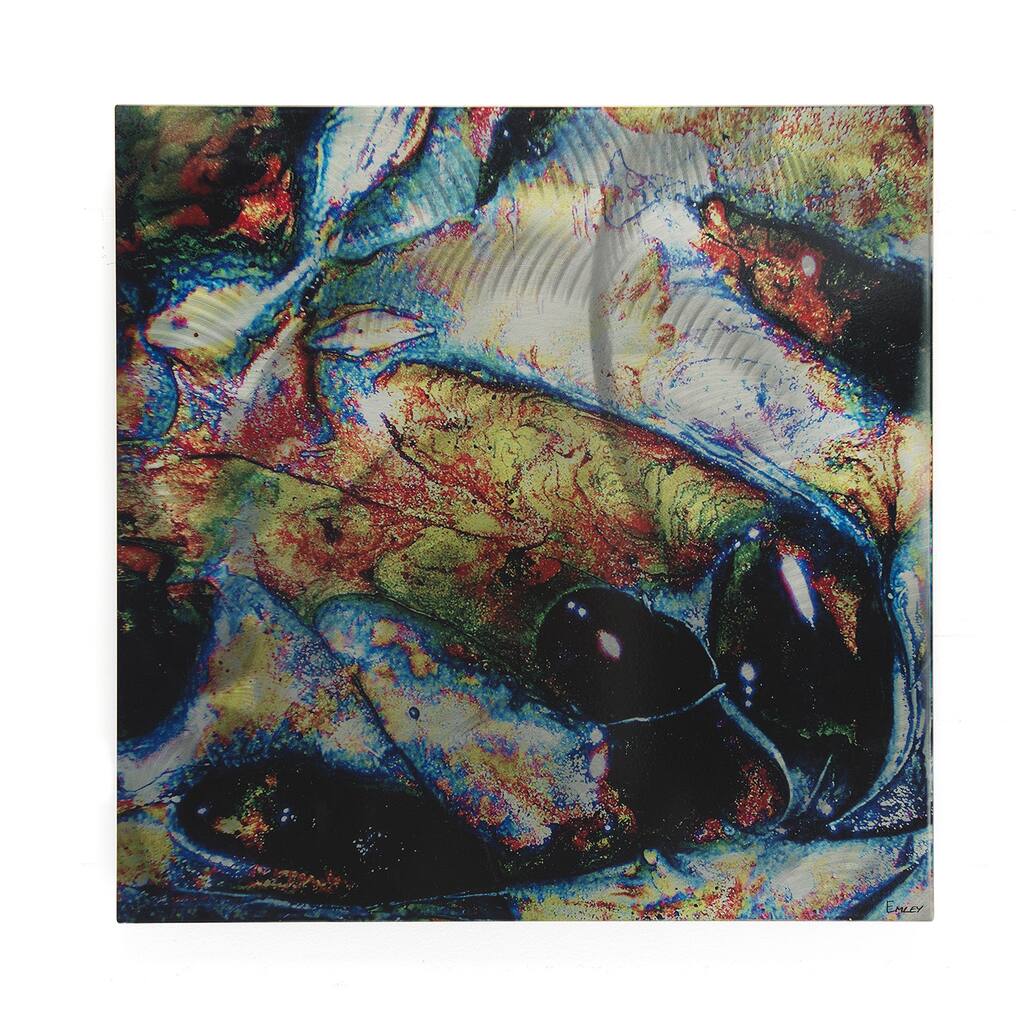 Emley 'Speechless' Textured Abstract Metal Wall Art