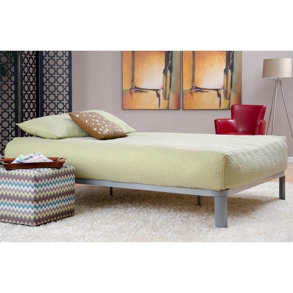 Lunar Silver Metal Platform Bed Beds