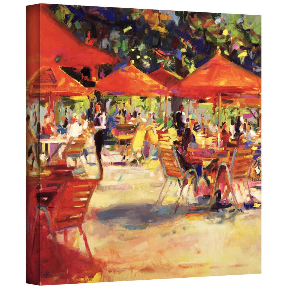 Peter Graham 'Le cafe du Jardin' Gallery-wrapped Canvas