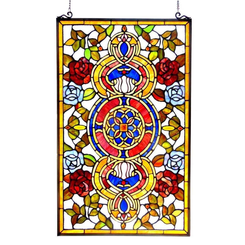 Chloe Tiffany Style Victorian Design Window Panel