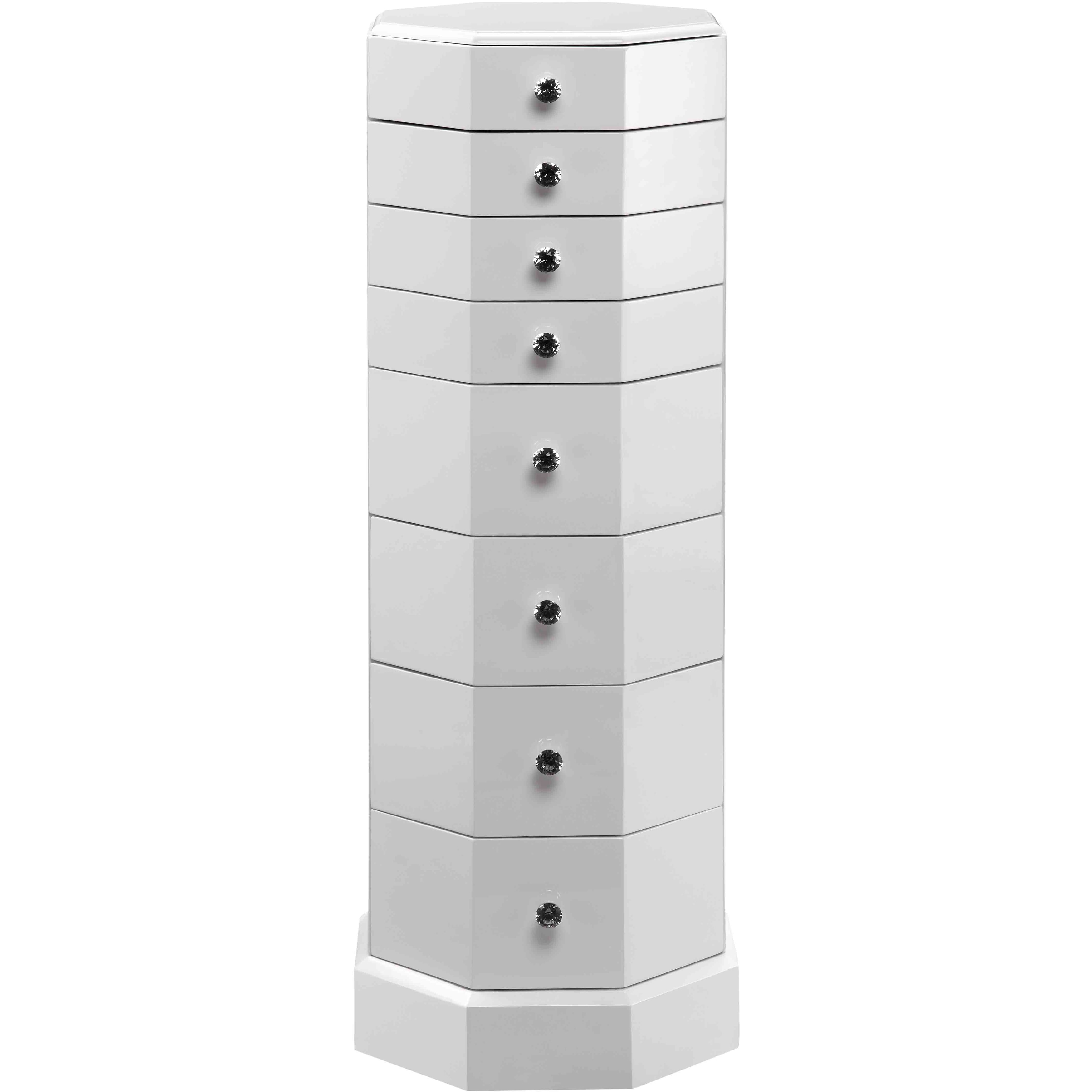 Liddell White Octagonal 8 drawer Chest