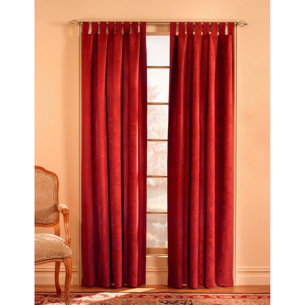 Solid Microsuede Wide Curtain Panel Pair