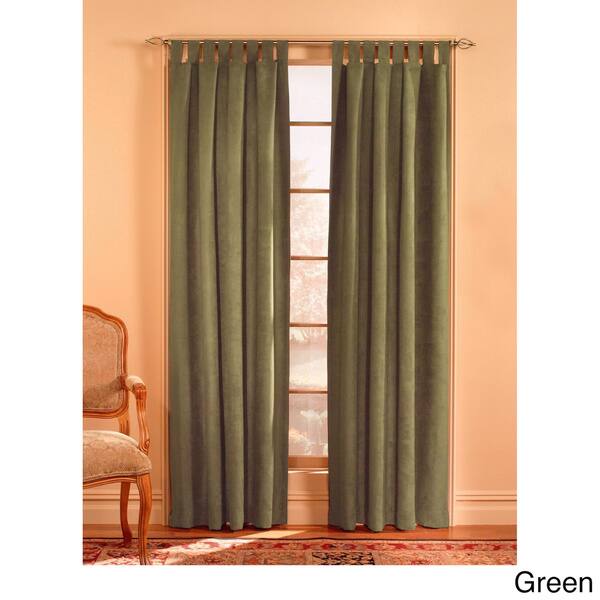Shop Solid Microsuede Wide Curtain Panel Pair Free Shipping On
