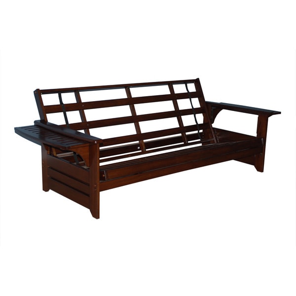 Havenside Home Okaloosa Espresso Full-size Wood Futon Frame