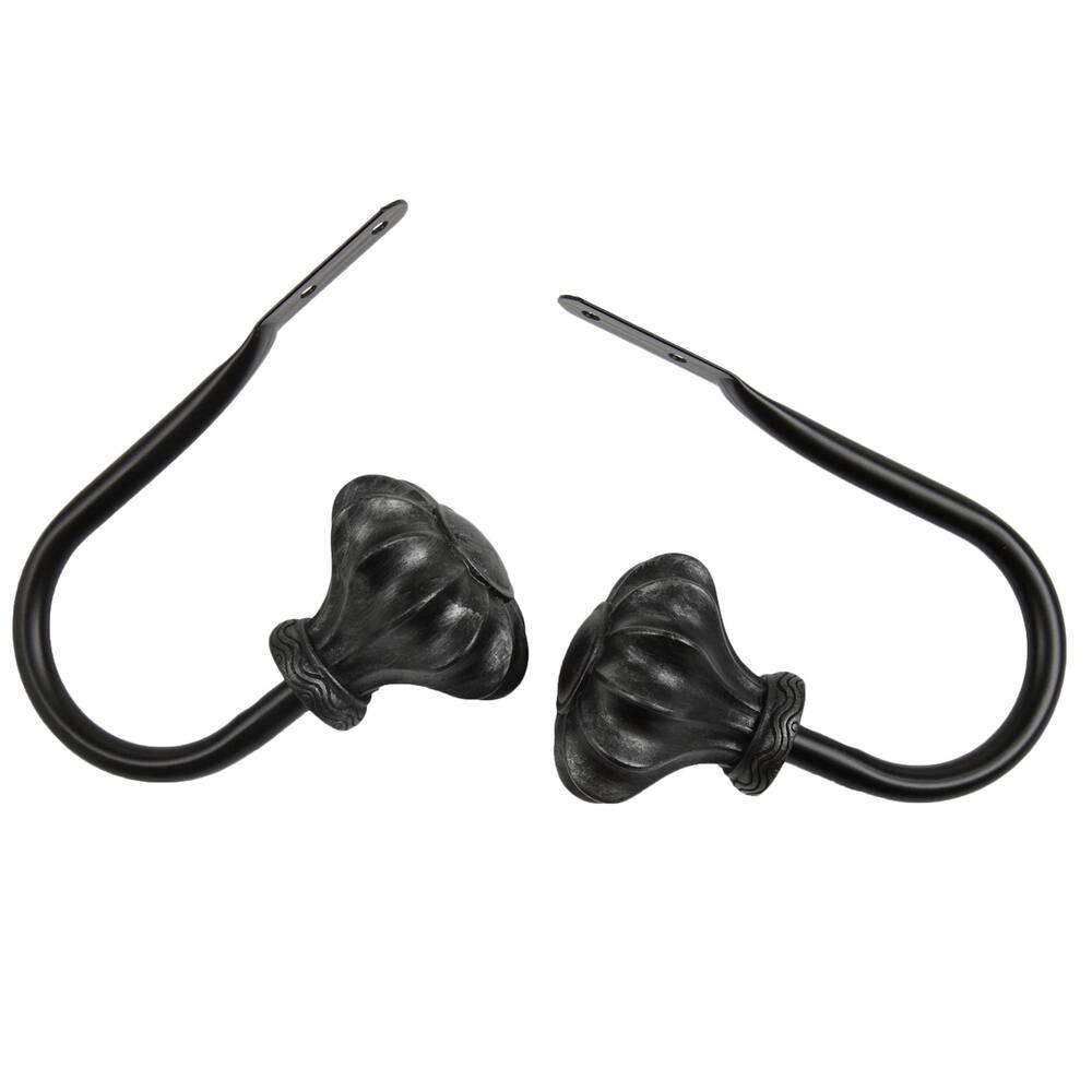 InStyleDesign Black Amor Curtain Holdback Pair - n/a