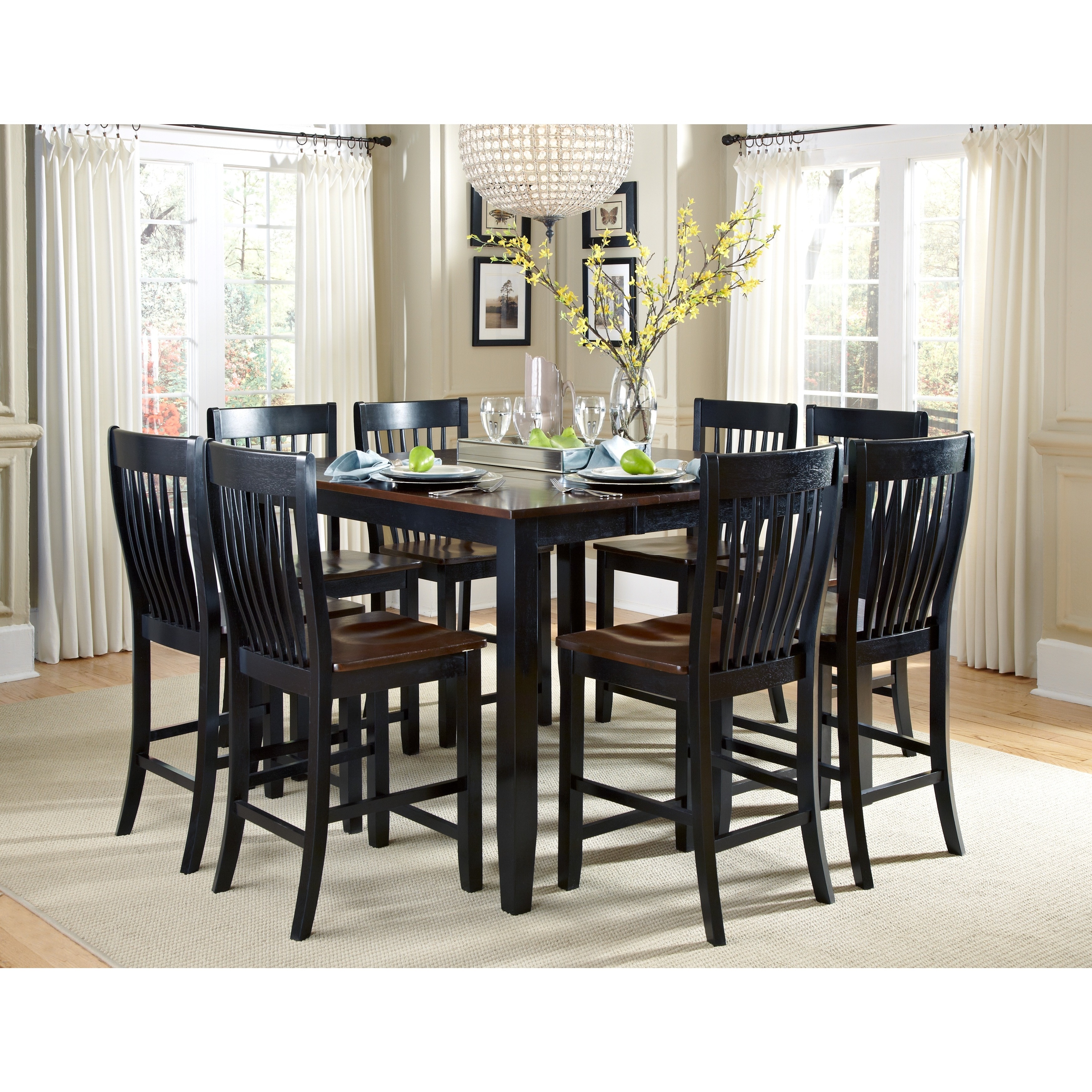 American Heritage Canterbury 9 piece Dining Set Black Size 9 Piece Sets