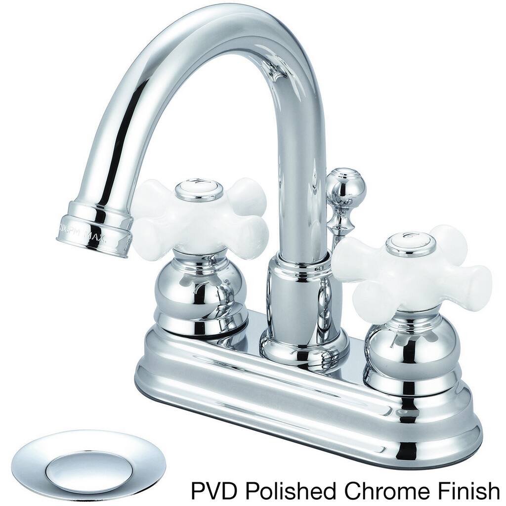 Pioneer Brentwood Two-handle Lavatory Faucet with Porcelain Cross Handles