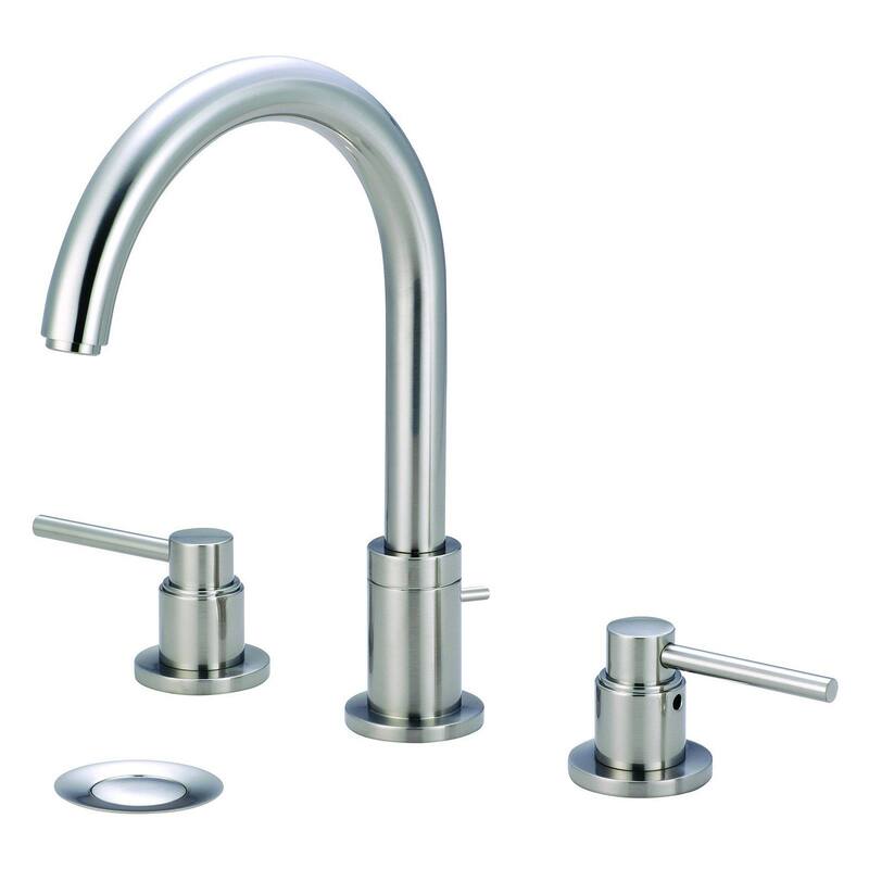 Motegi Two Handle Widespread Gooseneck Bath Faucet - pvd brushed nickel