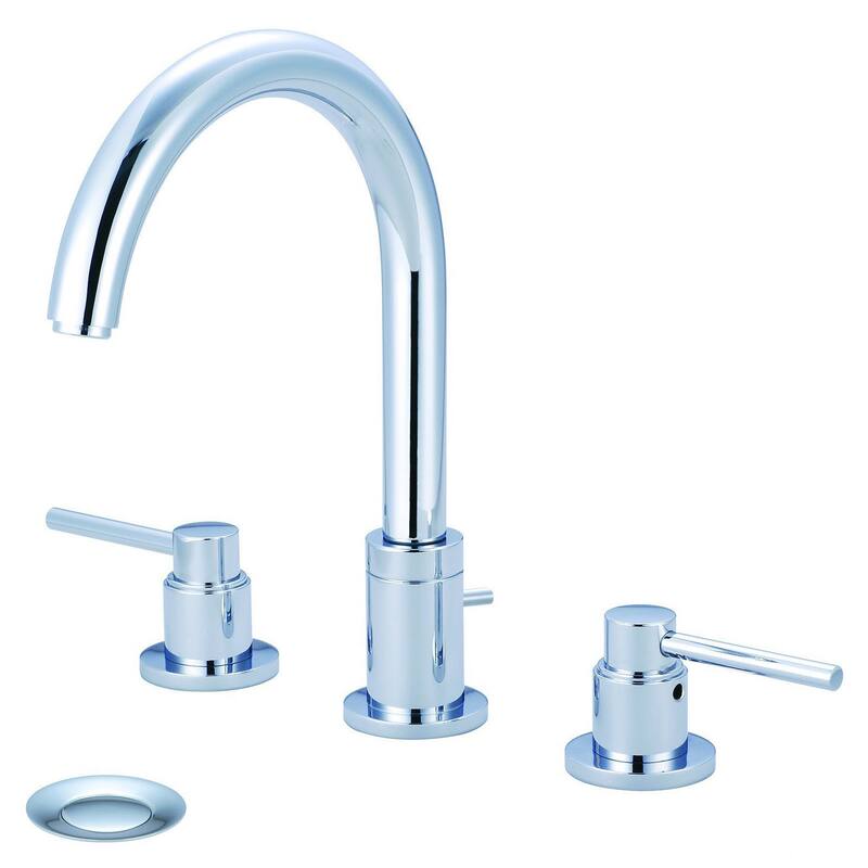 Motegi Two Handle Widespread Gooseneck Bath Faucet - Polished chrome