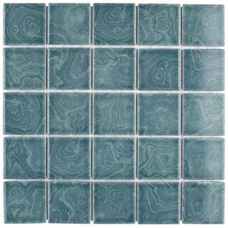 Green Tile For Less Somertile 12x12 Inch Paradise Palm Green Porcelain Mosaic Floor And Wall Tile Pack Of