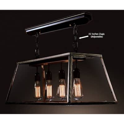 Warehouse of Tiffany's Island 4-light Edison Lamp