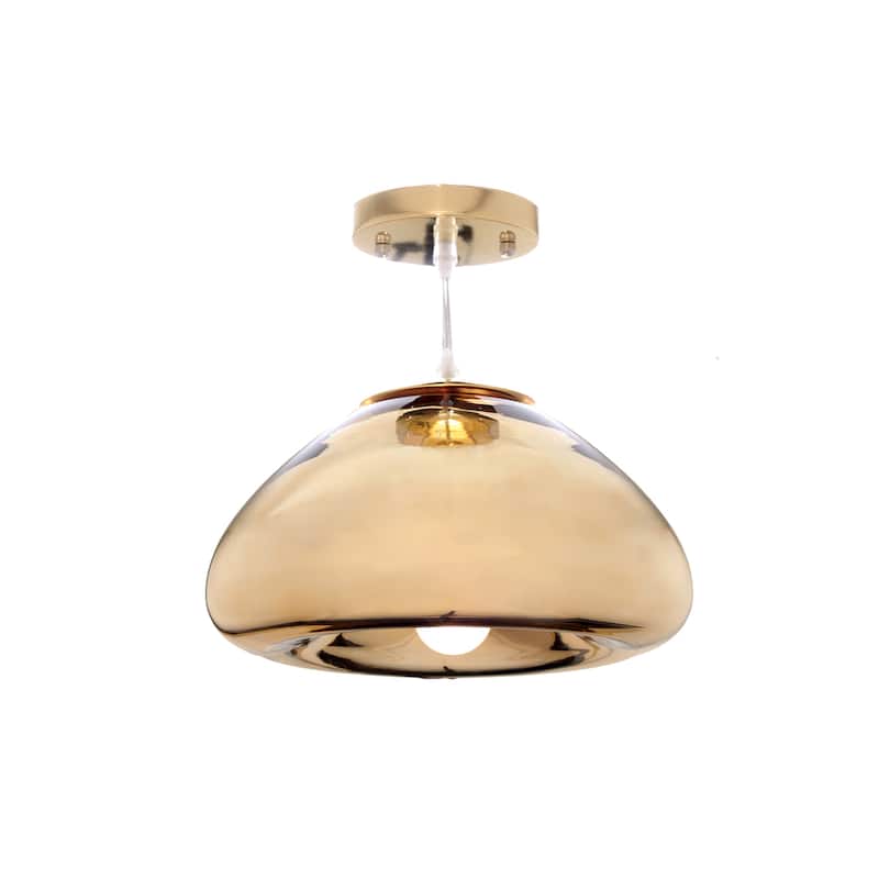 Zechariah 1-light Glass Edison Pendant with Bulb