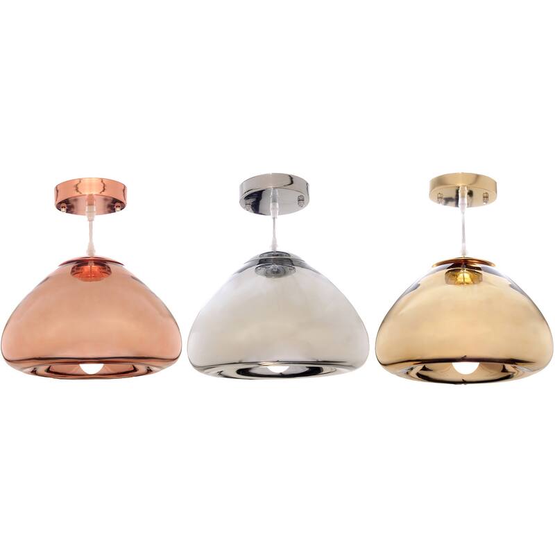 Zechariah 1-light Glass Edison Pendant with Bulb
