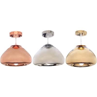 Zechariah 1-light Glass Edison Pendant with Bulb