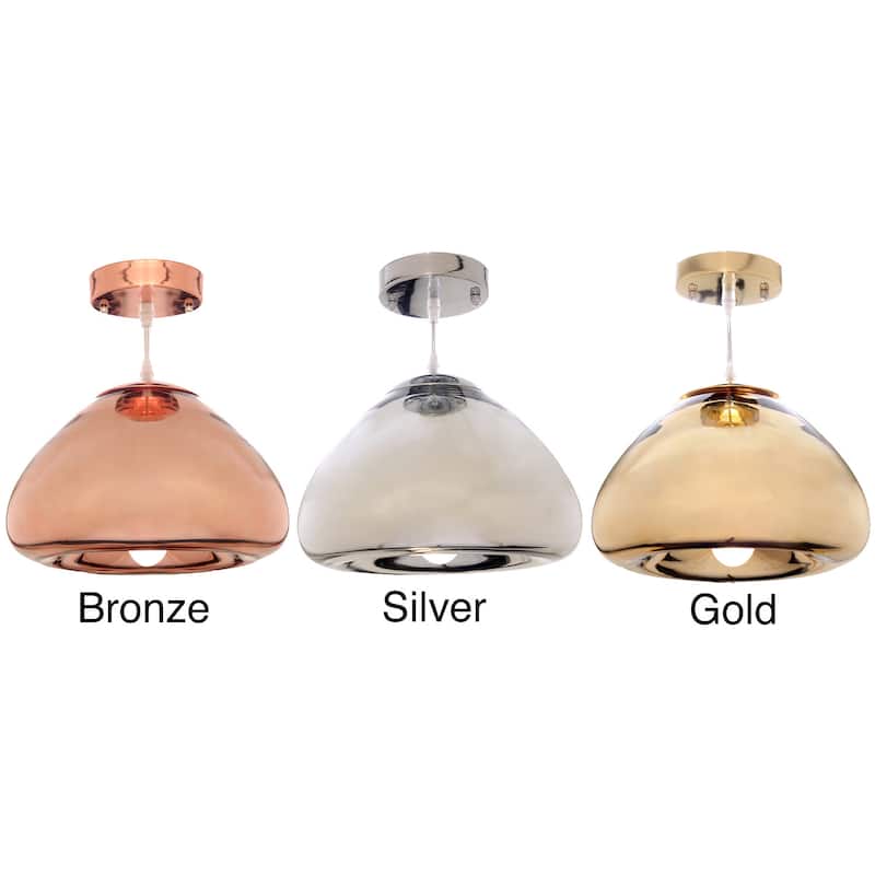 Zechariah 1-light Glass Edison Pendant with Bulb