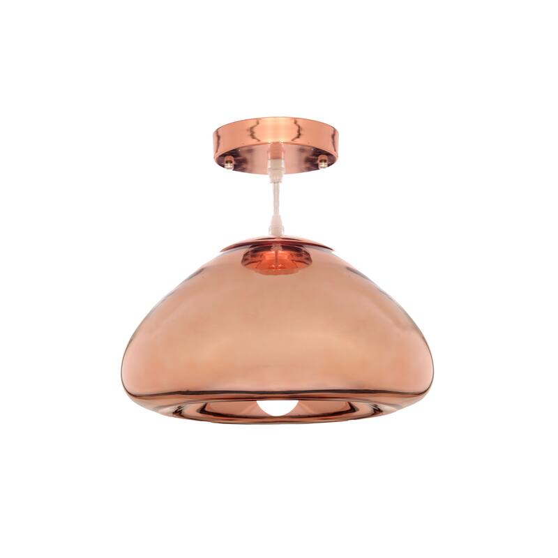 Zechariah 1-light Glass Edison Pendant with Bulb - LD4671CU