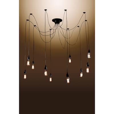 Zendaya 10-bulb Edison Chandelier with Bulbs