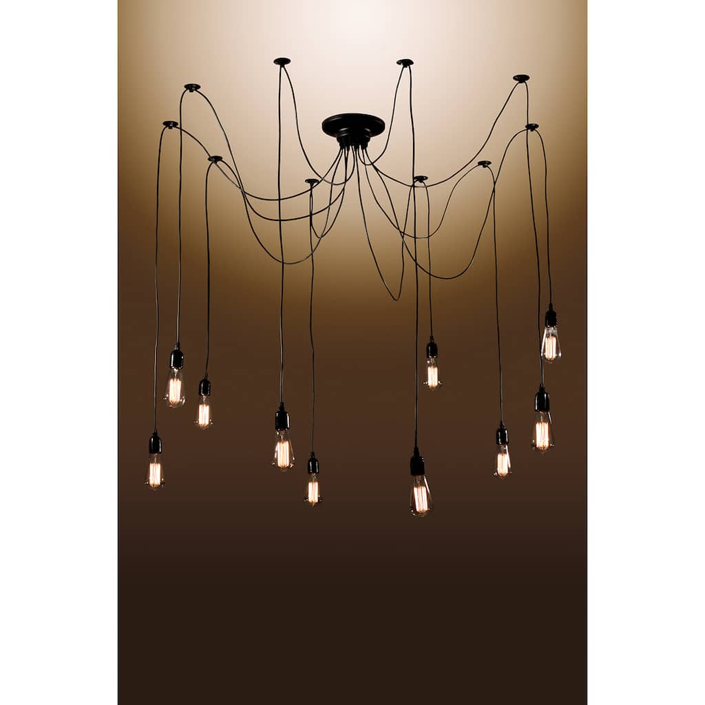 Zendaya 10-bulb Edison Chandelier with Bulbs