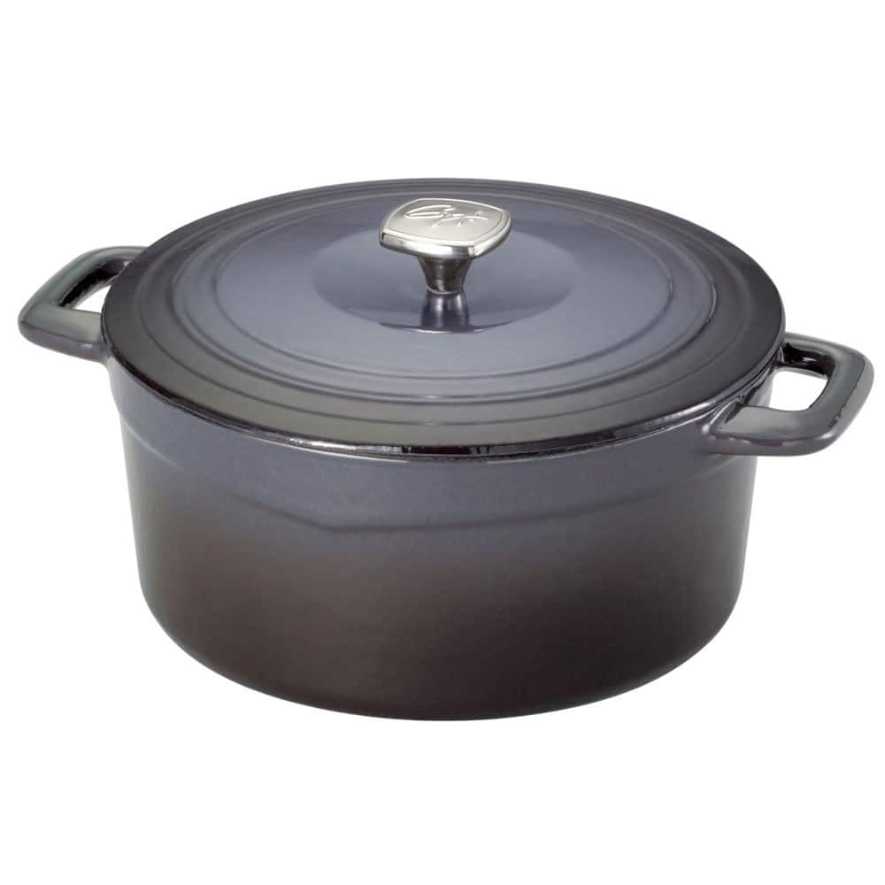 Guy Fieri Graphite 5.5-quart Cast Iron and Porcelain Dutch Oven