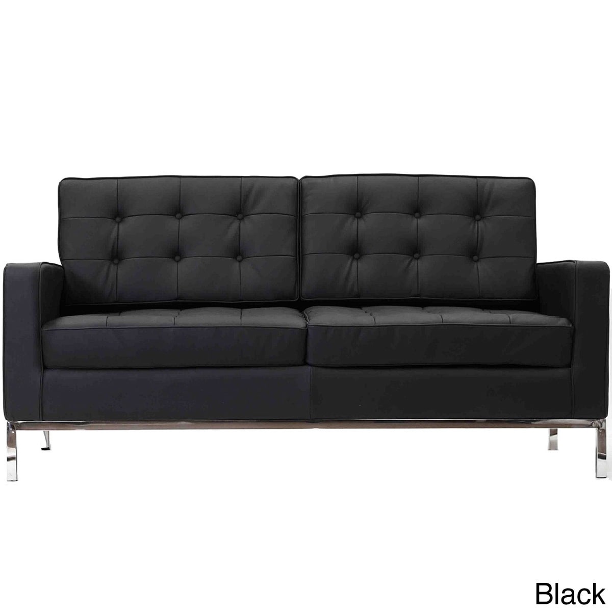 Genuine Leather Modern Loft Loveseat