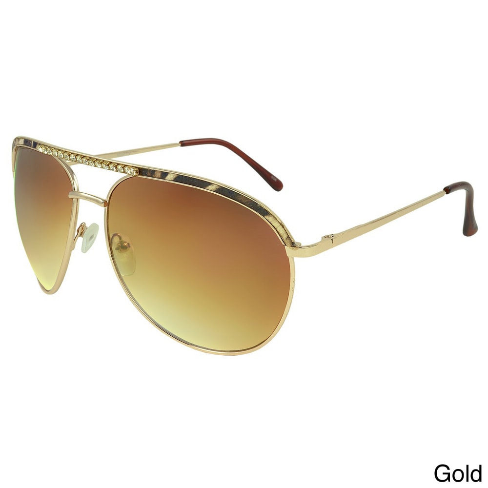 Apopo Eyewear Womens St. Margaret Rhinestone Aviator Sunglasses