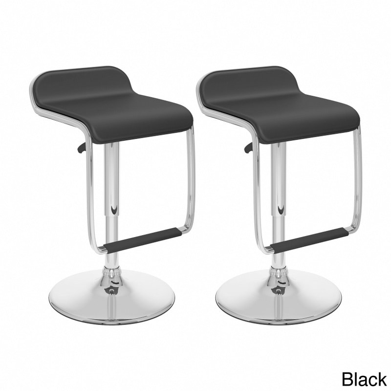 Corliving Footrest In Leatherette Adjustable height Bar Stools (set Of 2)