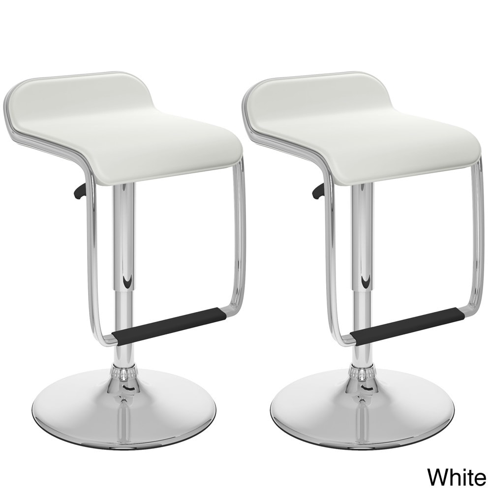 Corliving Footrest In Leatherette Adjustable height Bar Stools (set Of 2)