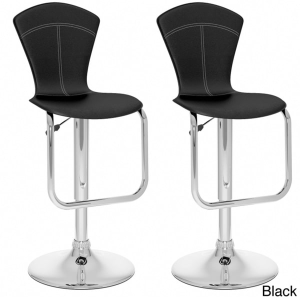 CorLiving Tapered Full back Adjustable height Leatherette Bar Stools