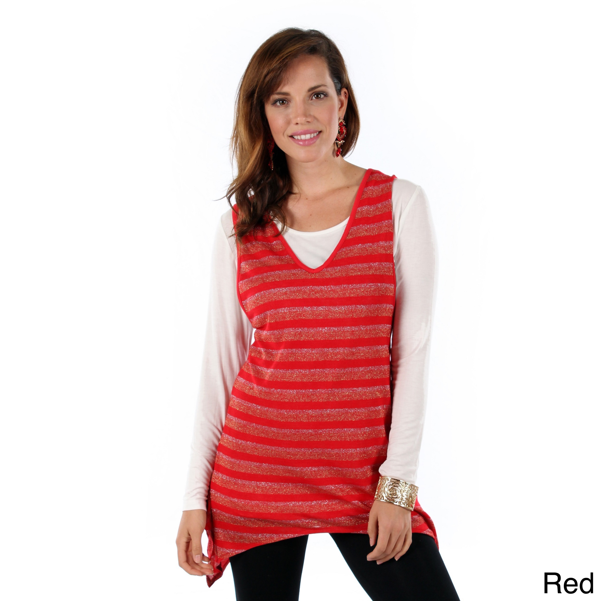 Womens Striped Sharkbite Tank