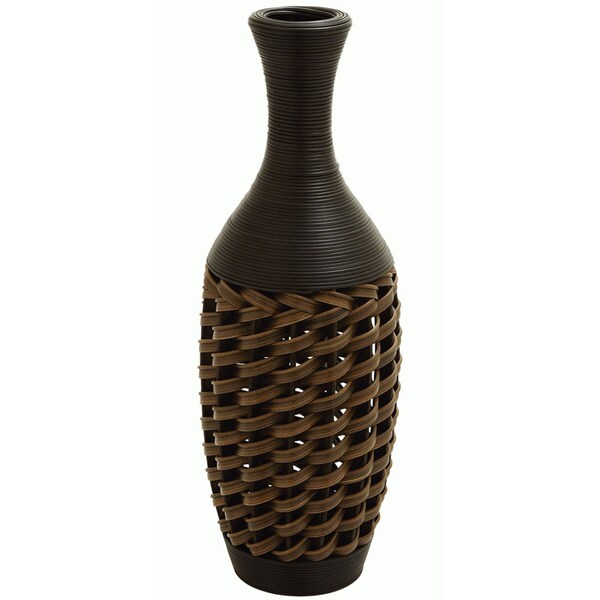 Shop 32-inch Brown Woven Vase - Free Shipping Today - Overstock.com ...