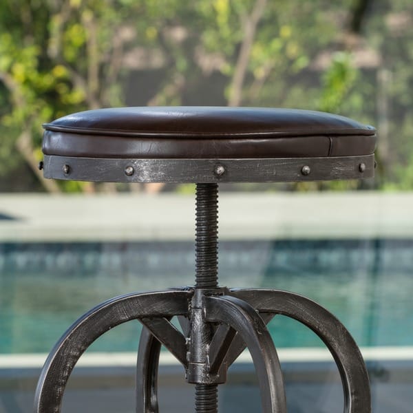 Gunner 28 Inch Swivel Bar Stool By Christopher Knight Home 27 5 33 25 H X 18 5 W Overstock 8672657