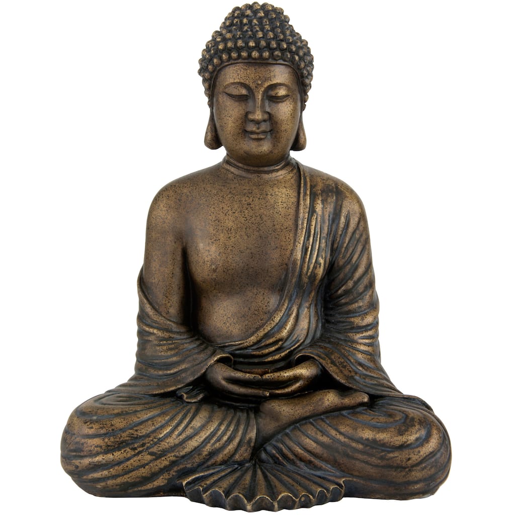 Handmade Japanese 12-inch Sitting Buddha Statue (China)