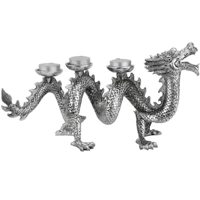Plated Dragon 14-inch Statue (China)
