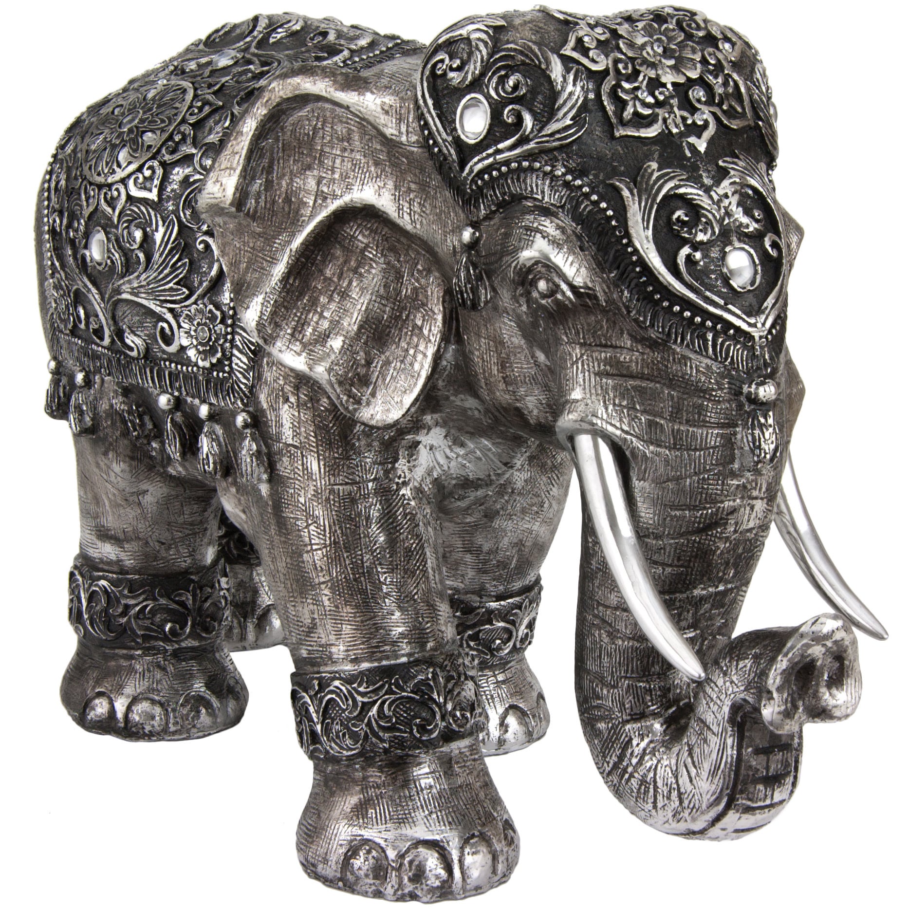 Handmade 20" Auspicious Elephant Statue Silver eBay