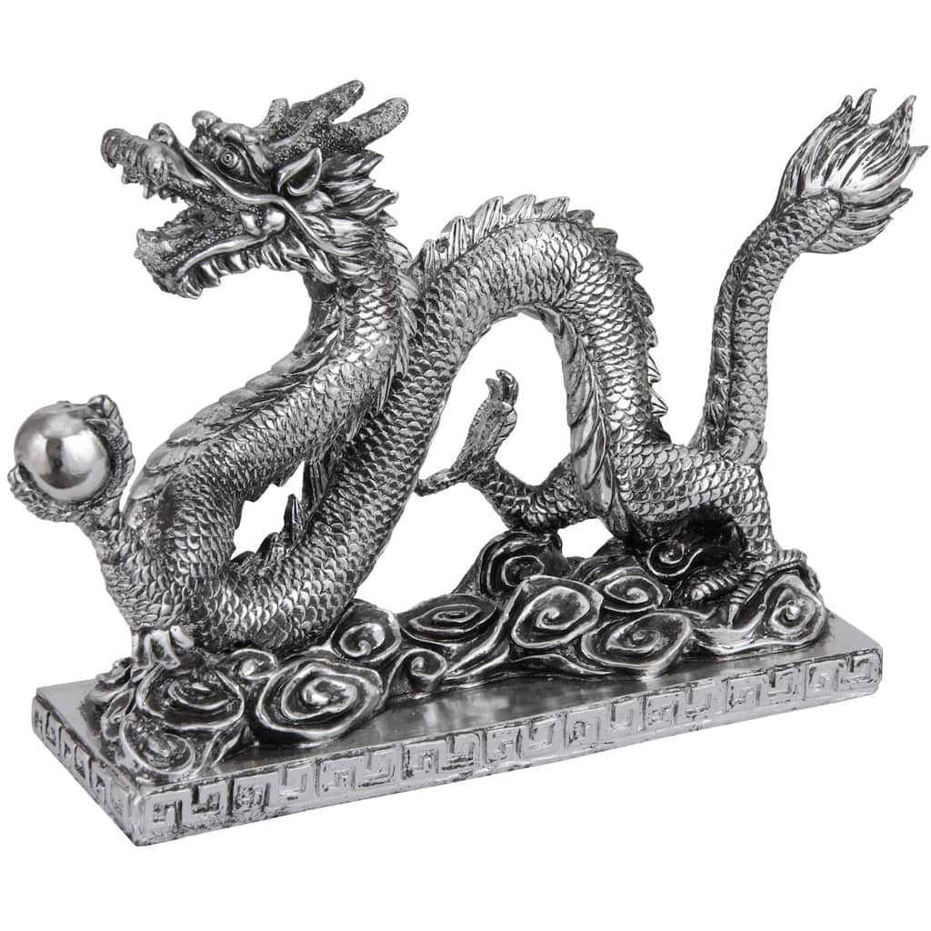 Handmade Chinese Dragon 12-inch Statue (China)