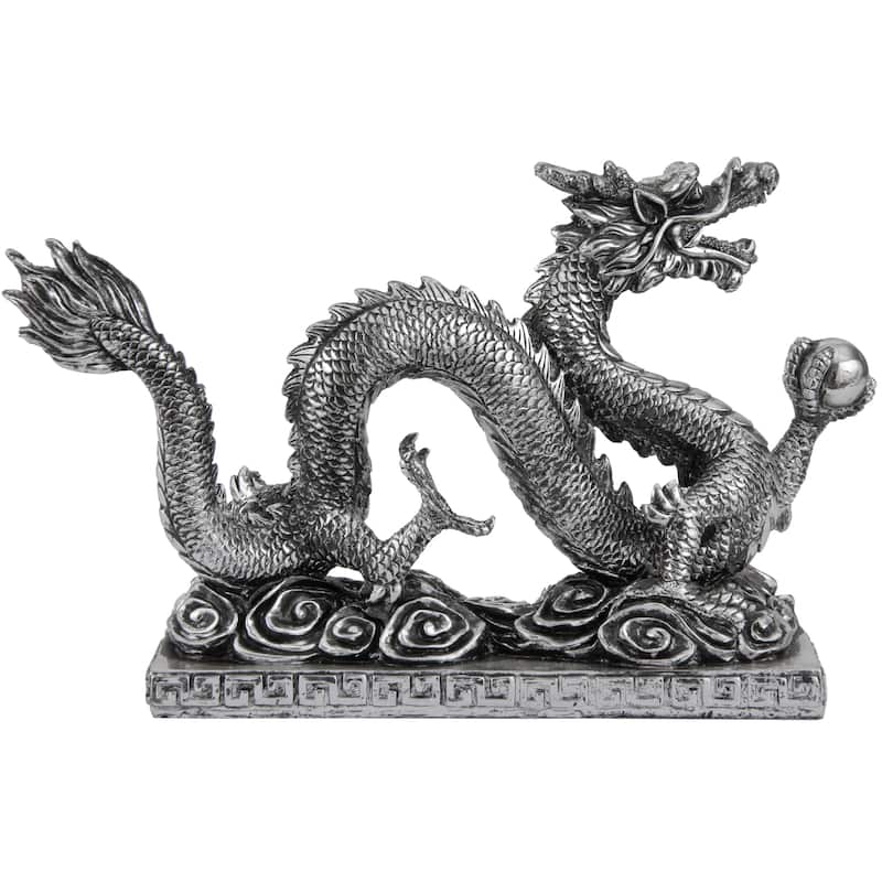 Handmade Chinese Dragon 12-inch Statue (China)