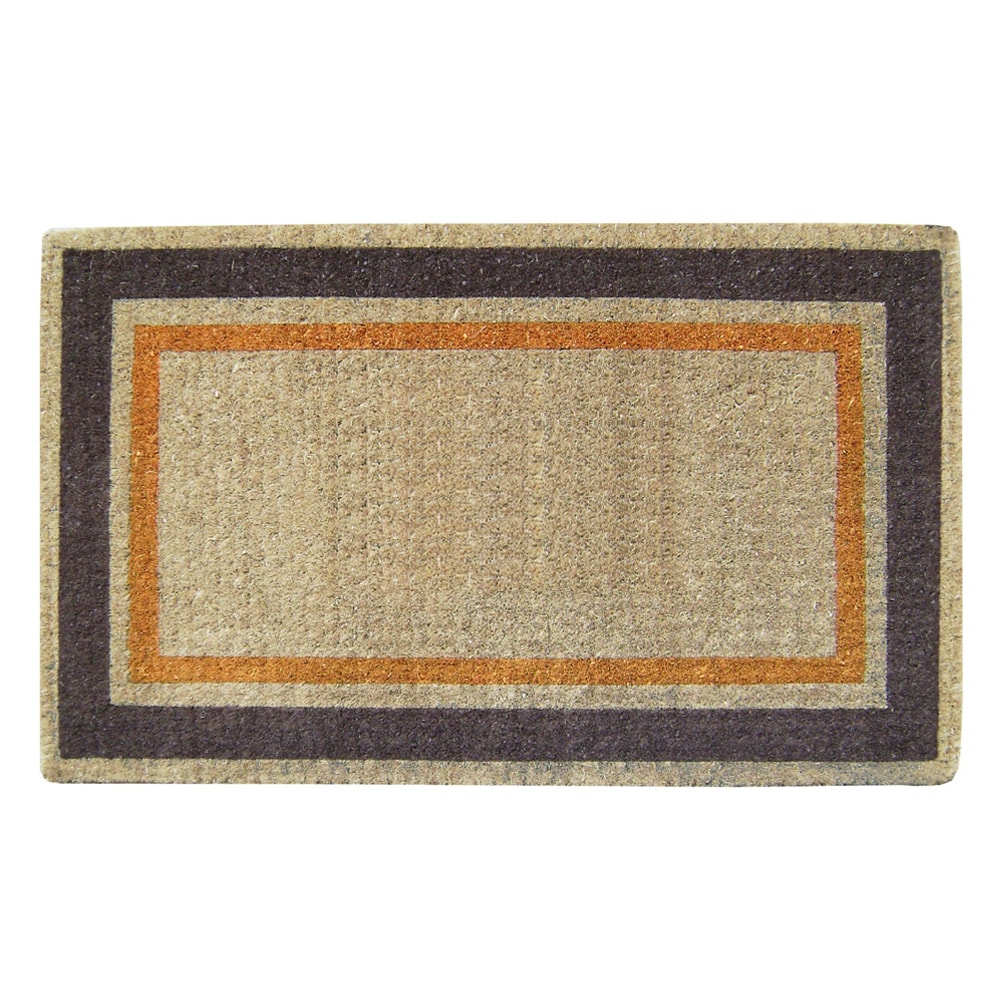 Hand woven Heavy duty Coir Double Picture Frame Doormat