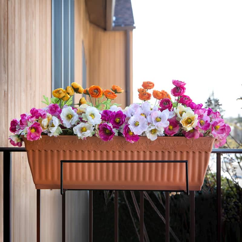 Sun Joe 'Deco Joe' Black Flower Box Holder - 18" to 36"
