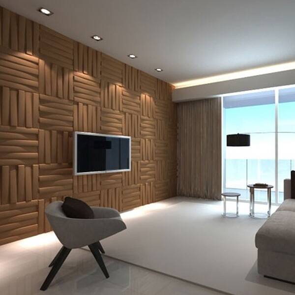 3d Basket Weave Brick Wall Panels Pack Of 10 Off White Overstock 8674537