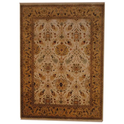 Handmade One-of-a-Kind Vegetable Dye Wool Rug (India) - 7' x 9'6