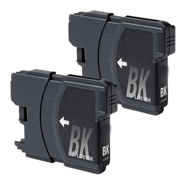 Brother Lc61 Remanufactured Compatible Black Ink Cartridge (pack Of 2)