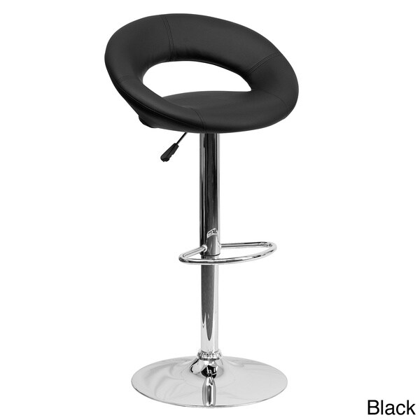 Chrome/ Vinyl Adjustable Height Bar Stools (Set of 2)