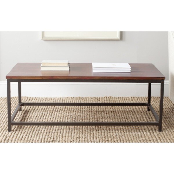 Safavieh Alec Distressed Maroon Coffee Table Free Shipping Safavieh Alec Distressed Maroon Coffee Table