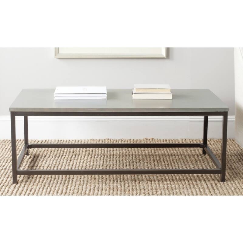 SAFAVIEH Alec Ash Grey Coffee Table - 48" x 24" x 17.7"