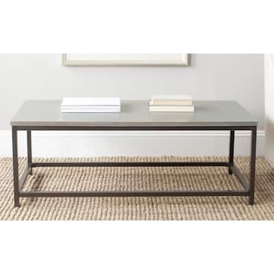 SAFAVIEH Alec Ash Grey Coffee Table - 48" x 24" x 17.7"