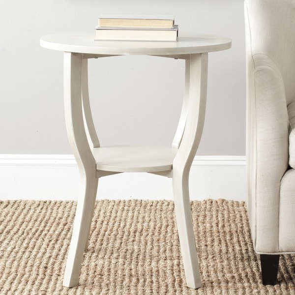 Shop Safavieh Rhodes White Washed Accent Table Free Shipping Today
